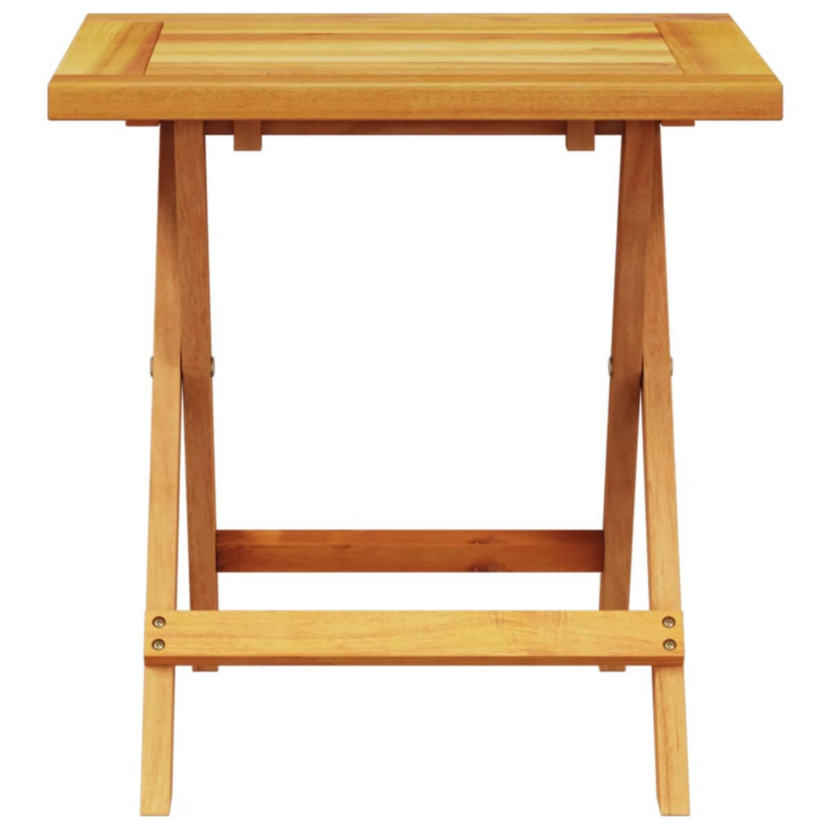 vidaXL Leżak z poduszką i stolikiem, lite drewno akacjowe