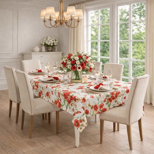 Obrus z motywem maków Poppy – 130 × 250 cm