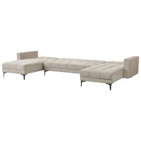Sofa w kształcie U ALNES Beżowy Symetryczny