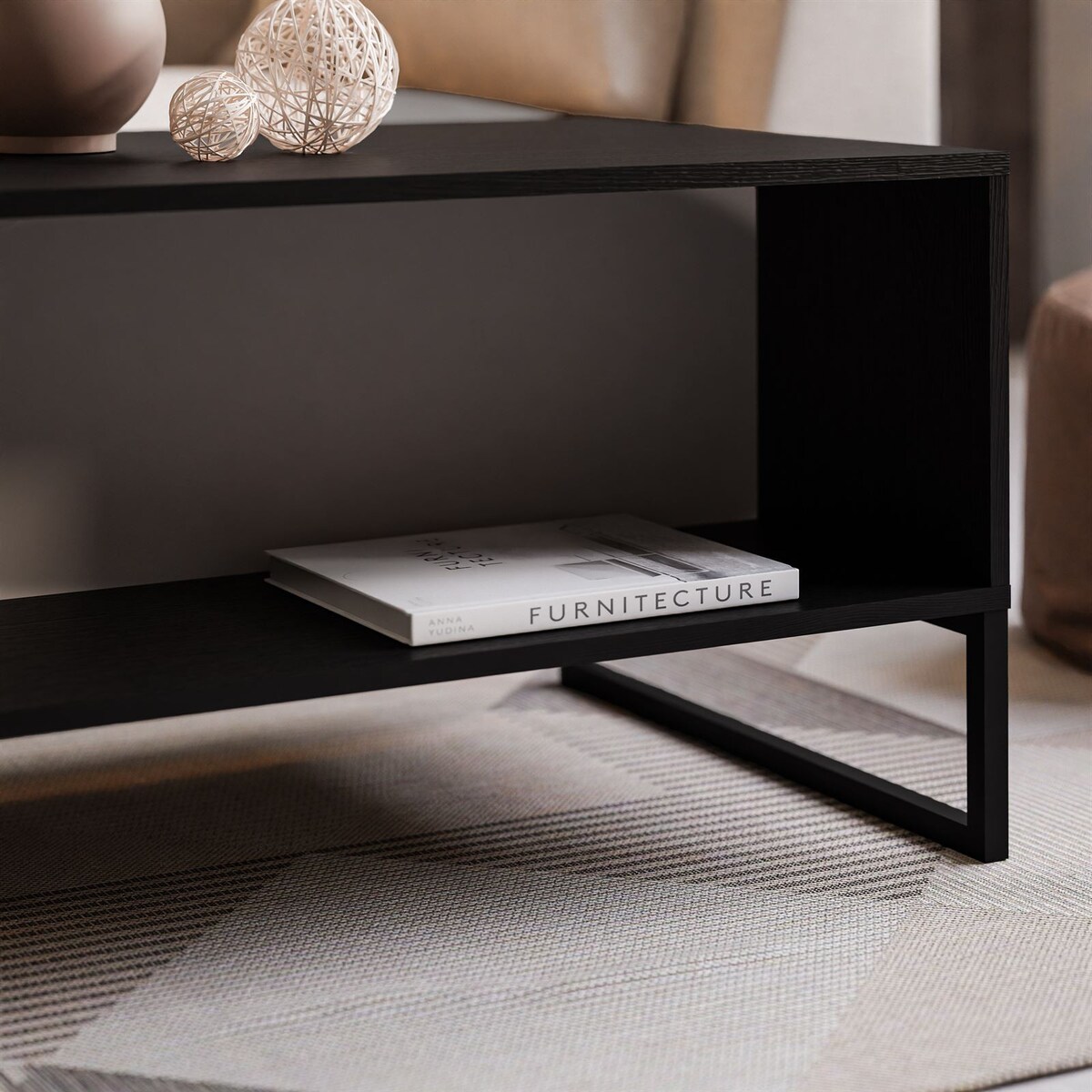 Stolik kawowy MOONLIGHT czarny kaszmir