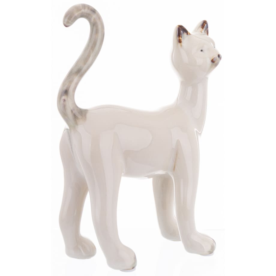 Dekoracja - ceramiczna figurka kota 16,5x12x5 cm KATTUNGE-2