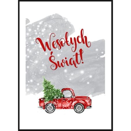Poster Story, Plakat, Obraz - Wesołych Świąt, wymiary 60 x 84 cm