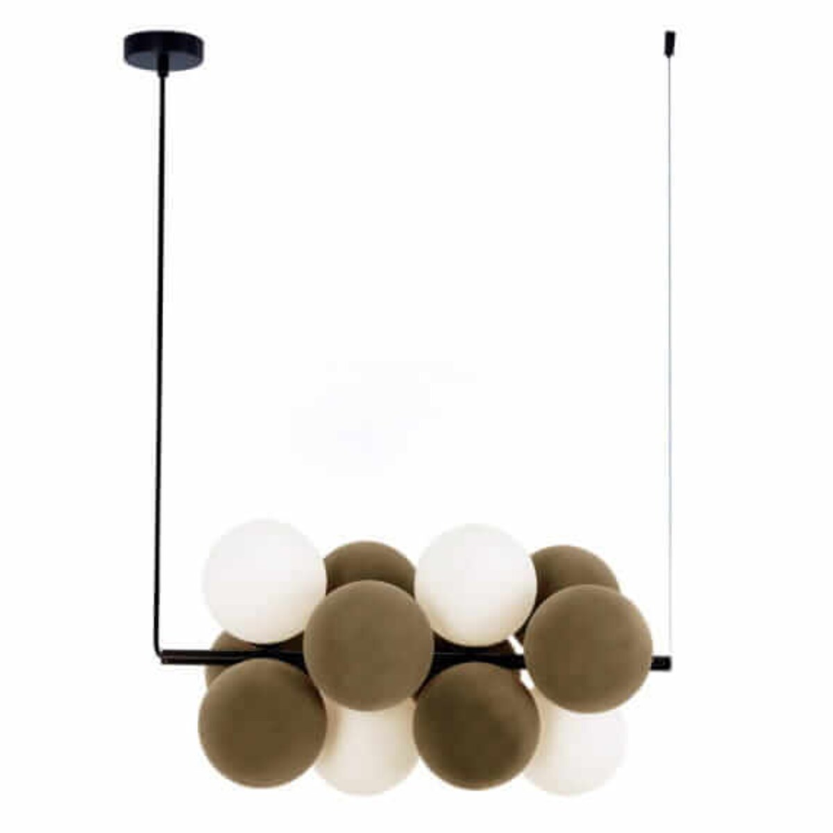 Wisząca lampa molekułowa Vino ABR-GRAPPA-H-B Abruzzo nad stół kule szare białe