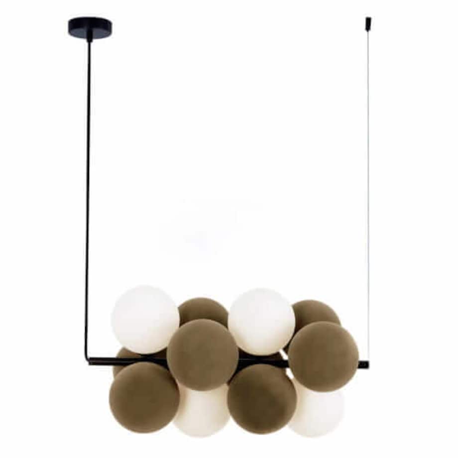 Wisząca lampa molekułowa Vino ABR-GRAPPA-H-B Abruzzo nad stół kule szare białe