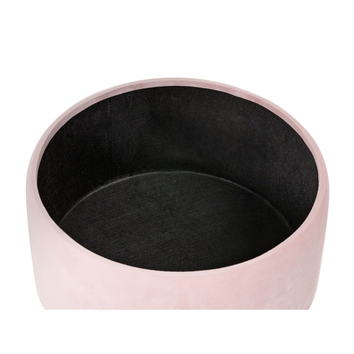 Puf ze schowkiem SILAS Welur Pastelowy róż