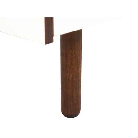 Komoda biała z ciemnym drewnem MADERA