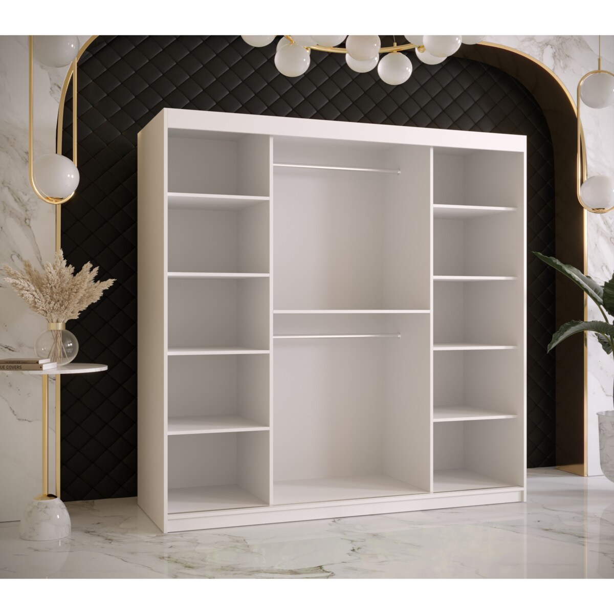 Szafa przesuwna Garderoba RAMIRO 2 180 gł. 62 biały