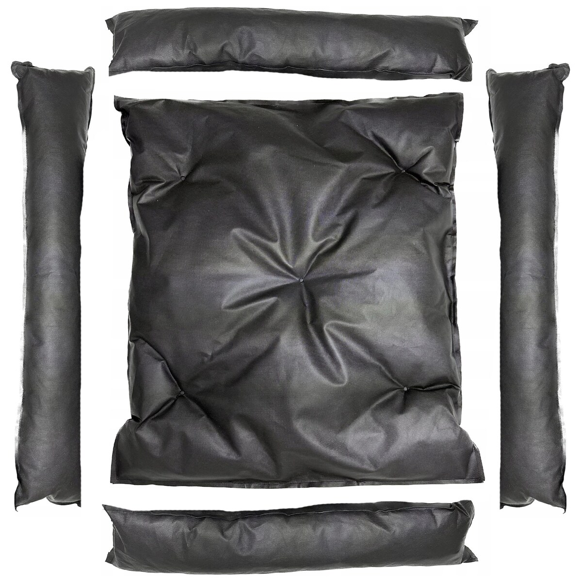 Legowisko Dla Psa Kanapa Posłanie 75X65 Cm Wodoodporne Poduszki Pikowane Kość Srebrna