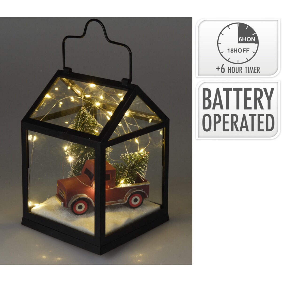 Latarenka ze scenką świąteczną, 21 cm