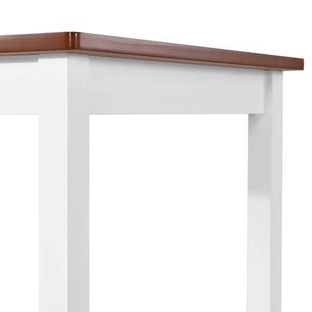 vidaXL Stolik barowy z drewna, 108 x 60 x 91 cm