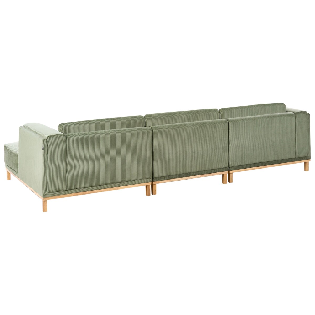 Narożnik dla 5 osób VENG Sztruks Zielony Lewostronny