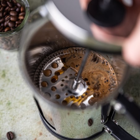 Zaparzacz do kawy i herbaty 1.0L French Press srebrny KLAUSBERG