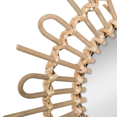 Lustro dekoracyjne z wikliny SOLEIL, Ø 50 cm