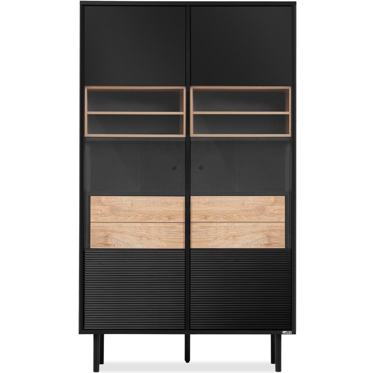 KONSIMO LOFTY Dwudrzwiowa witryna w stylu loft