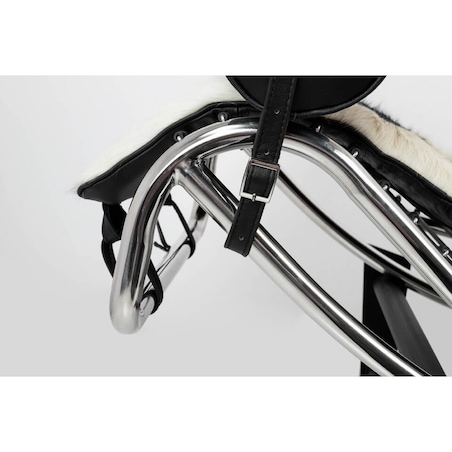 Skórzana leżanka Divano Pony KH1501100166 King Home chrom czarny biały