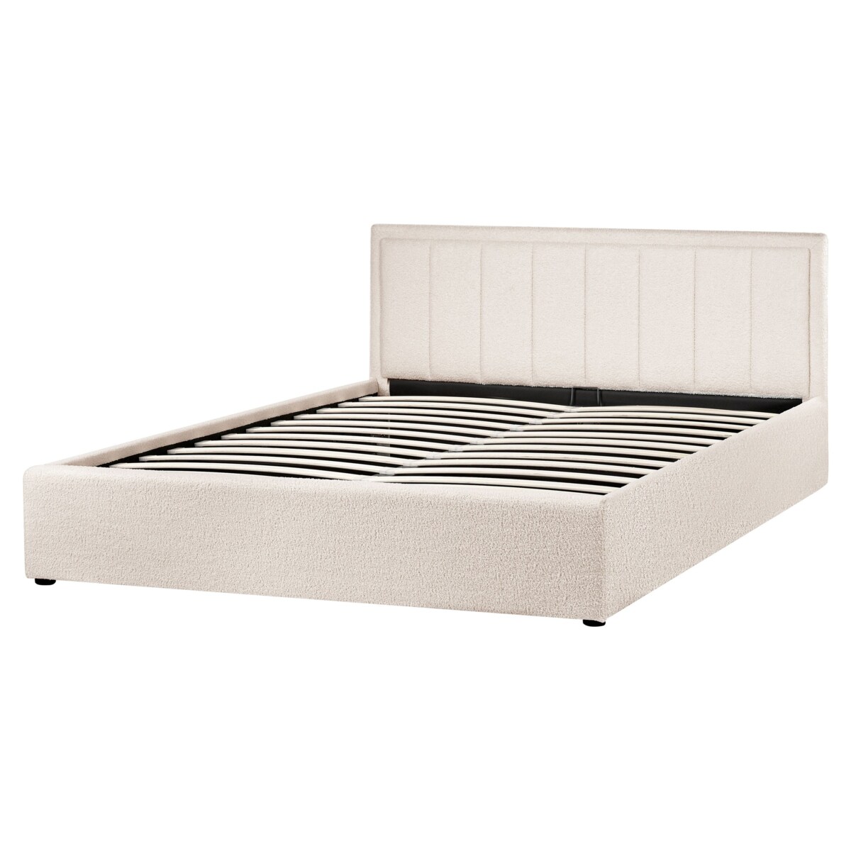 Łóżko z pojemnikiem MONTLAUR 160 x 200 cm Boucle Beżowy