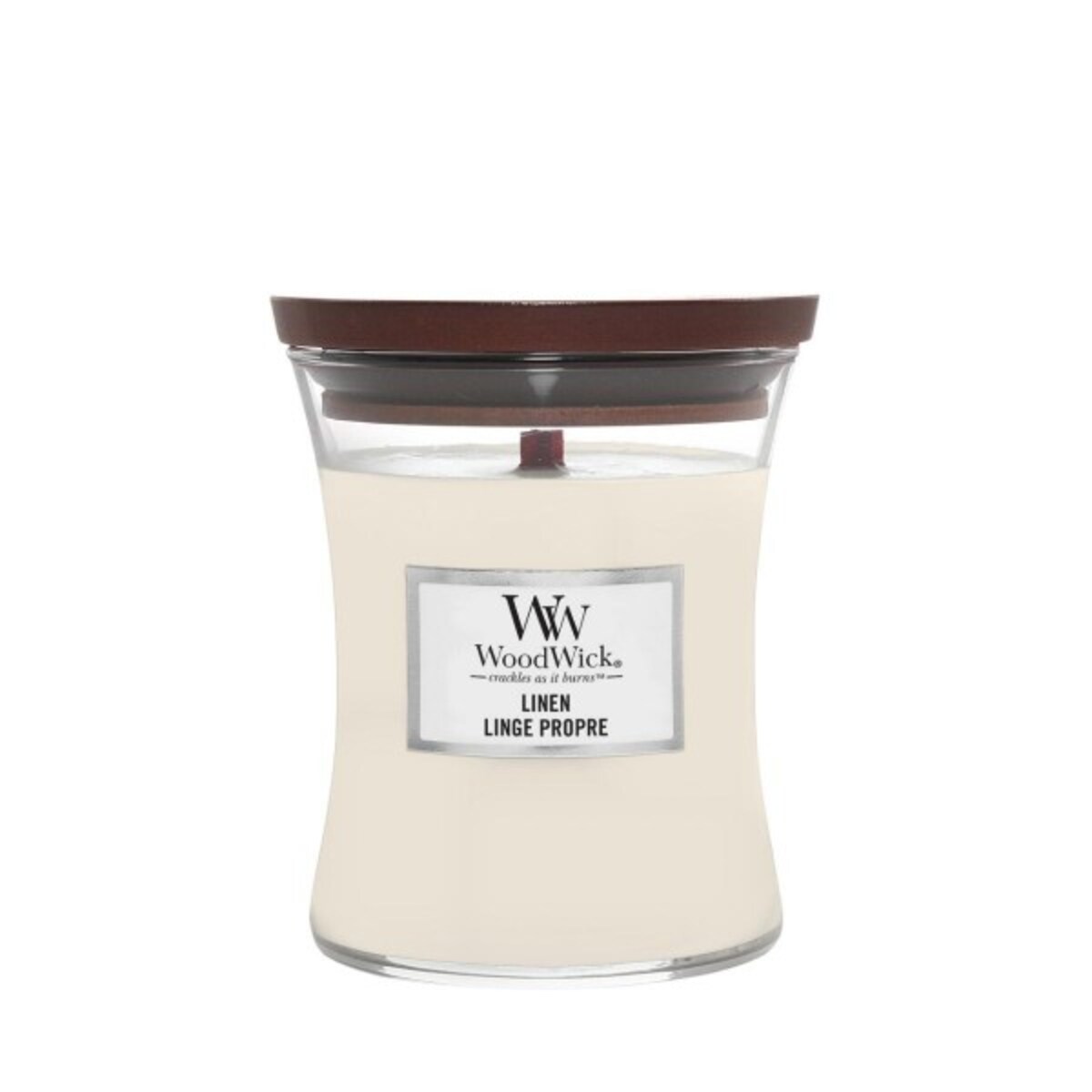 WoodWick świeca średnia LINEN