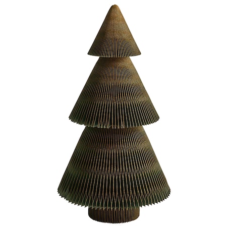 Zestaw 2 dekoracji świątecznych VEFSNA Choinka 90/122 cm Beżowy/ zielony