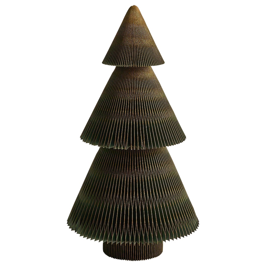 Zestaw 2 dekoracji świątecznych VEFSNA Choinka 90/122 cm Beżowy/ zielony