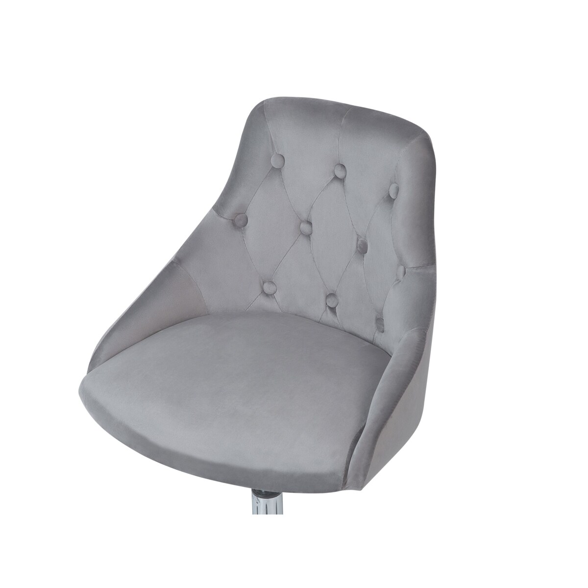 Krzesło biurowe regulowane welurowe szare PARRISH