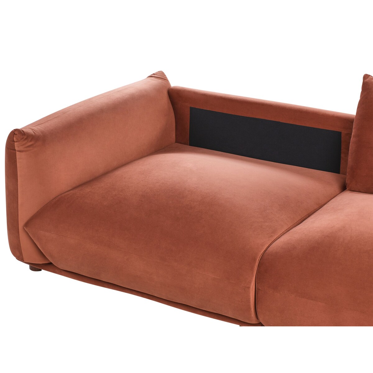 Sofa 3-osobowa welurowa złoty brąz LUVOS