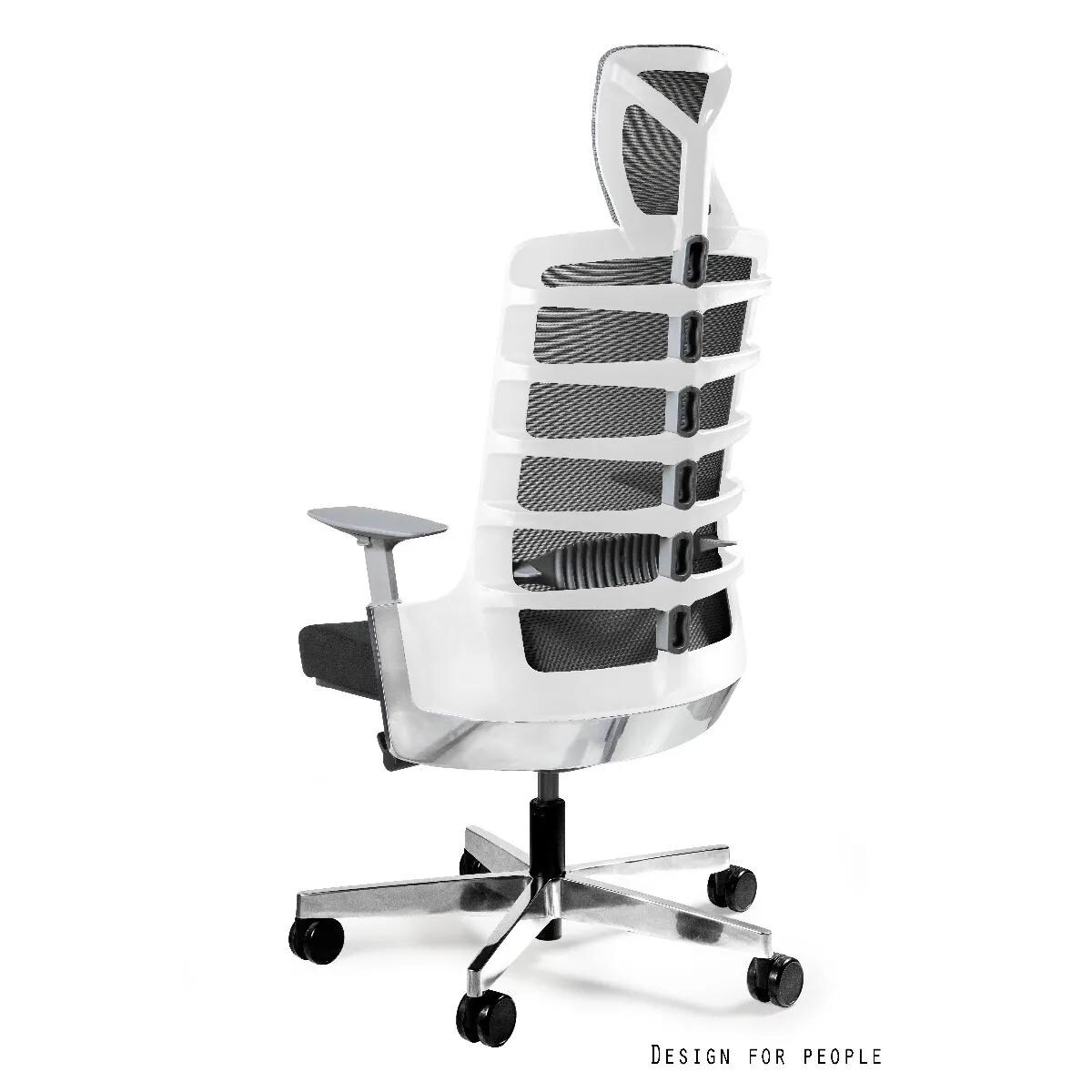 Fotel biurowy SPINELLY biały/czarny/szary