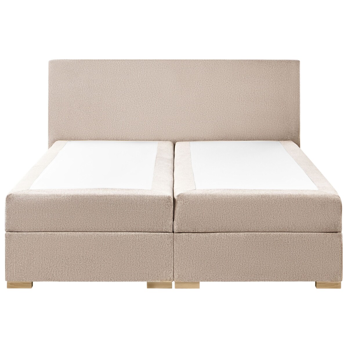 Łóżko kontynentalne z pojemnikiem MAJOR 180 x 200 cm Beżowoszary