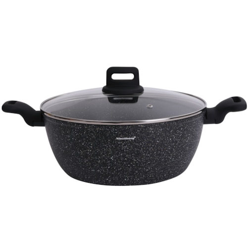 Garnek z powłoką marmurową czarny indukcja gaz 28cm 5.7L KLAUSBERG