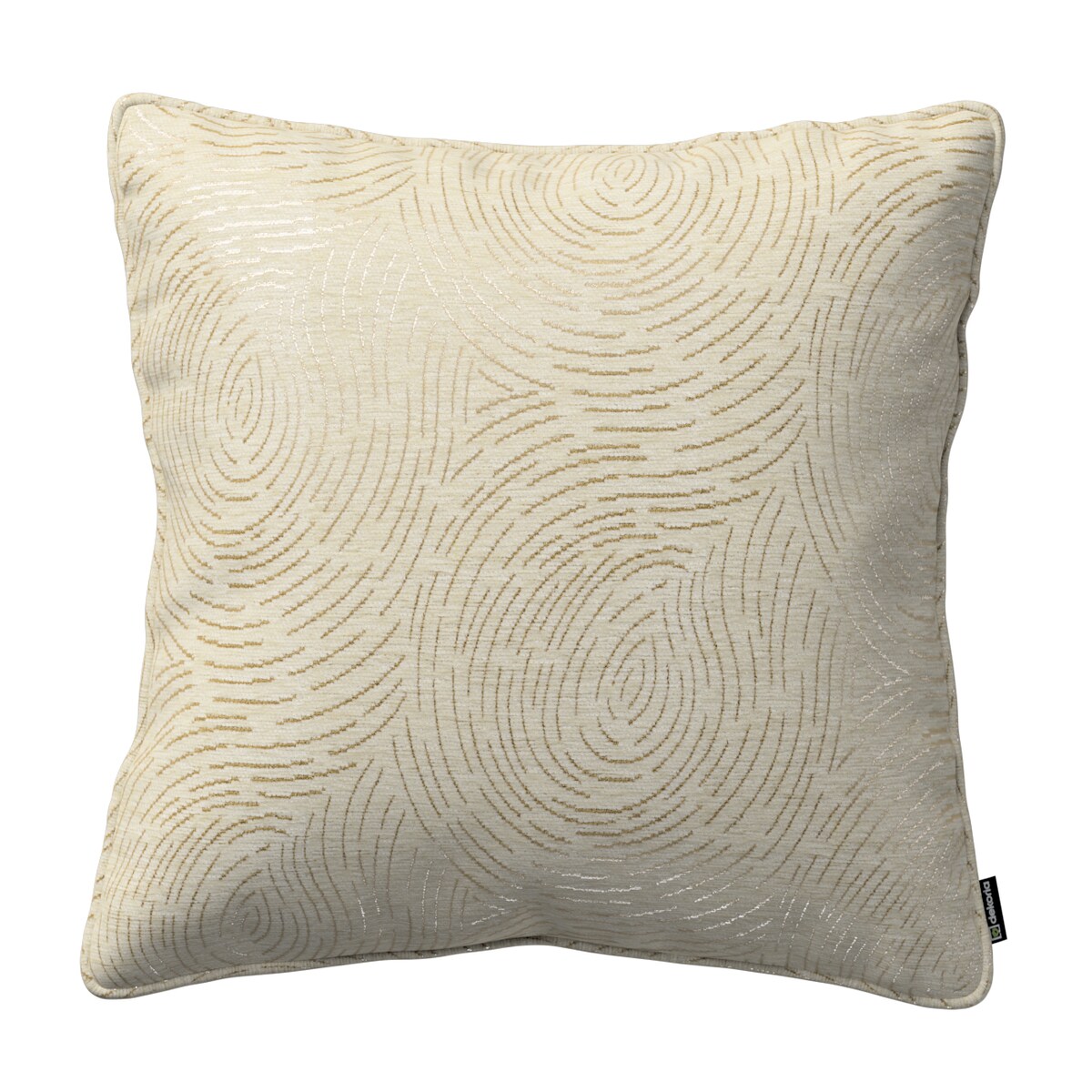 Poszewka Gabi na poduszkę 60x60 beżowo-złoty wzór
