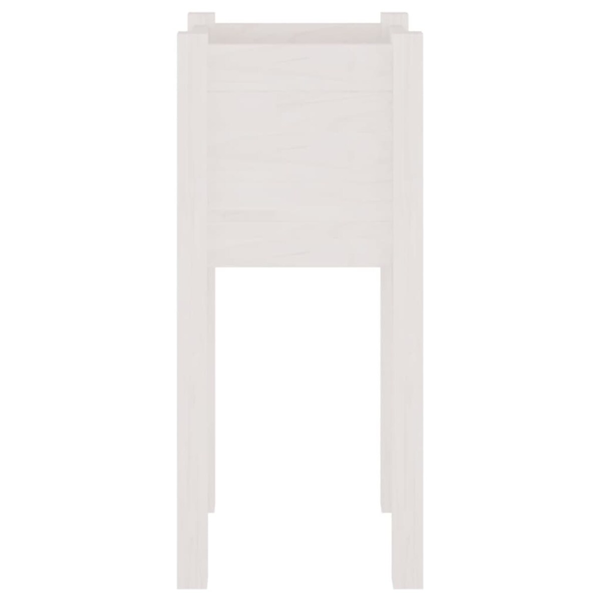 vidaXL Donica ogrodowa, biała, 31x31x70 cm, lite drewno sosnowe