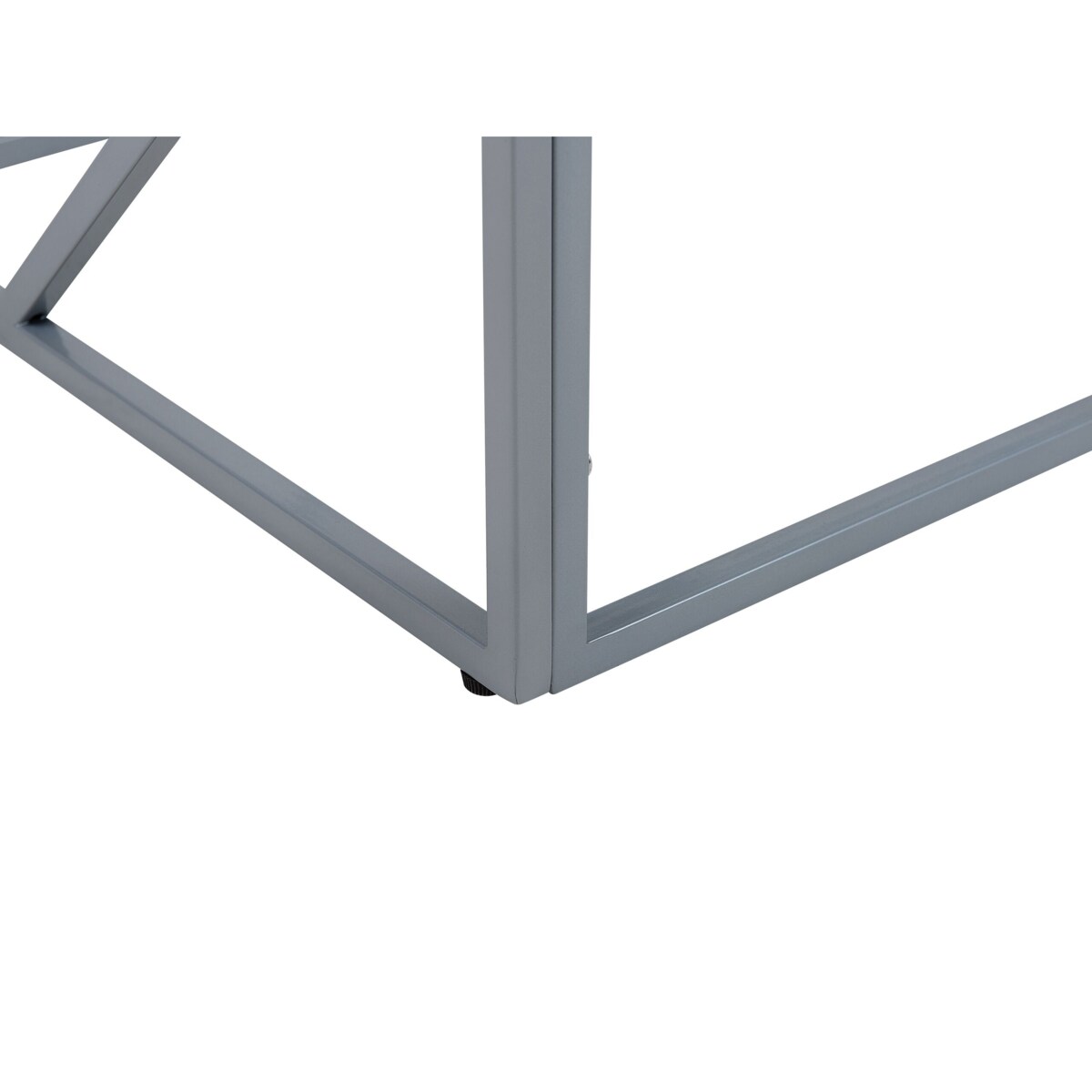 Stolik kawowy szklany srebrny ORLAND