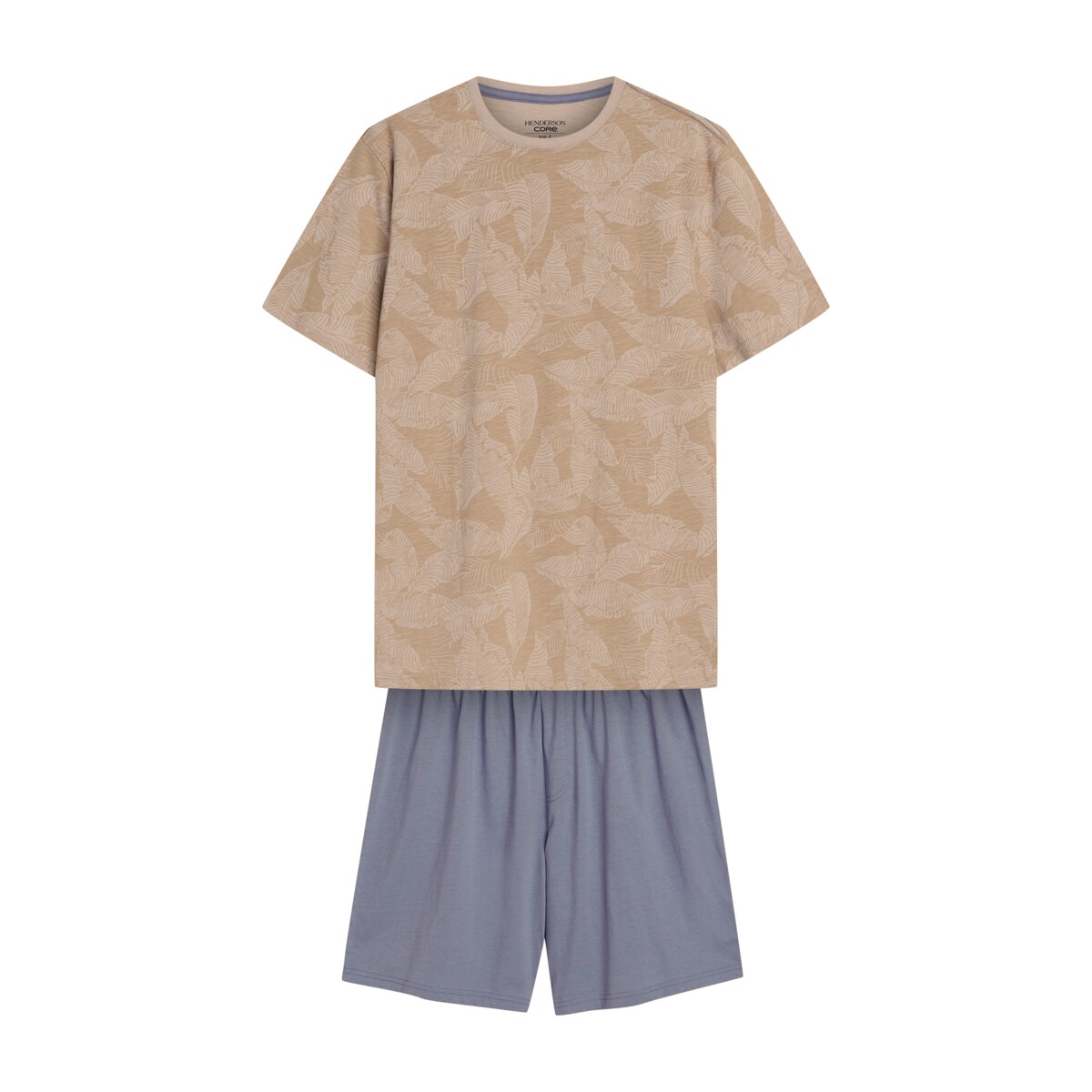 Piżama South 42599 -02X Beżowo-Niebieski, XL