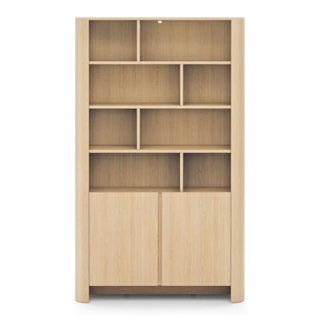 Regał pojemny o zaokrąglonych kształtach, Dąb Vincenza