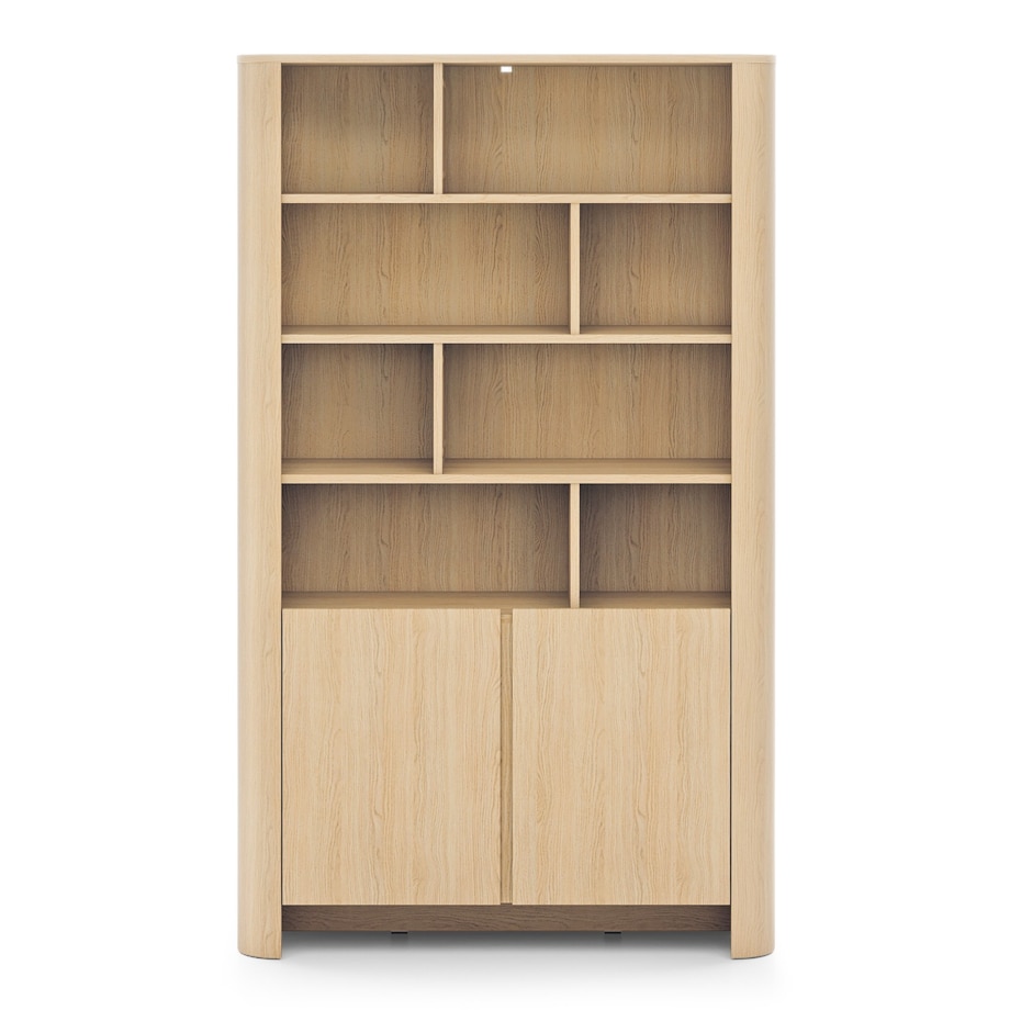 Regał pojemny o zaokrąglonych kształtach, Dąb Vincenza