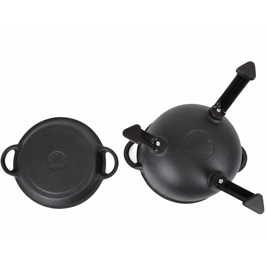 Kociołek żeliwny garnek na ognisko 2w1 emaliowany 8L grill ROSSNER
