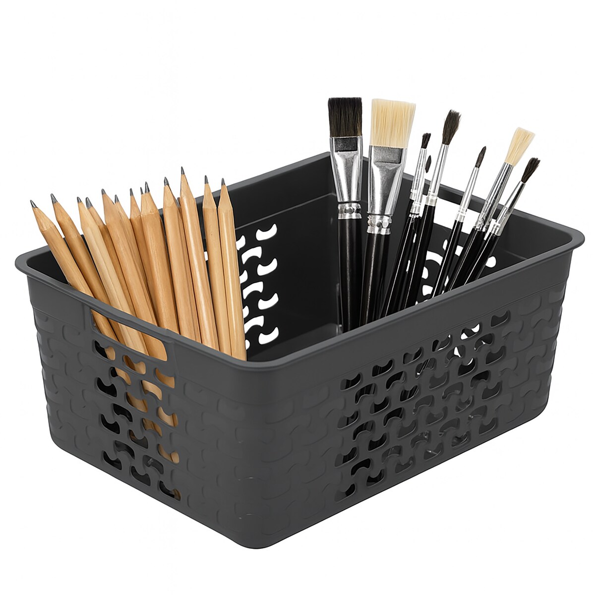 Koszyk Ażurowy Koszyczek Pudełko Organizer Szary