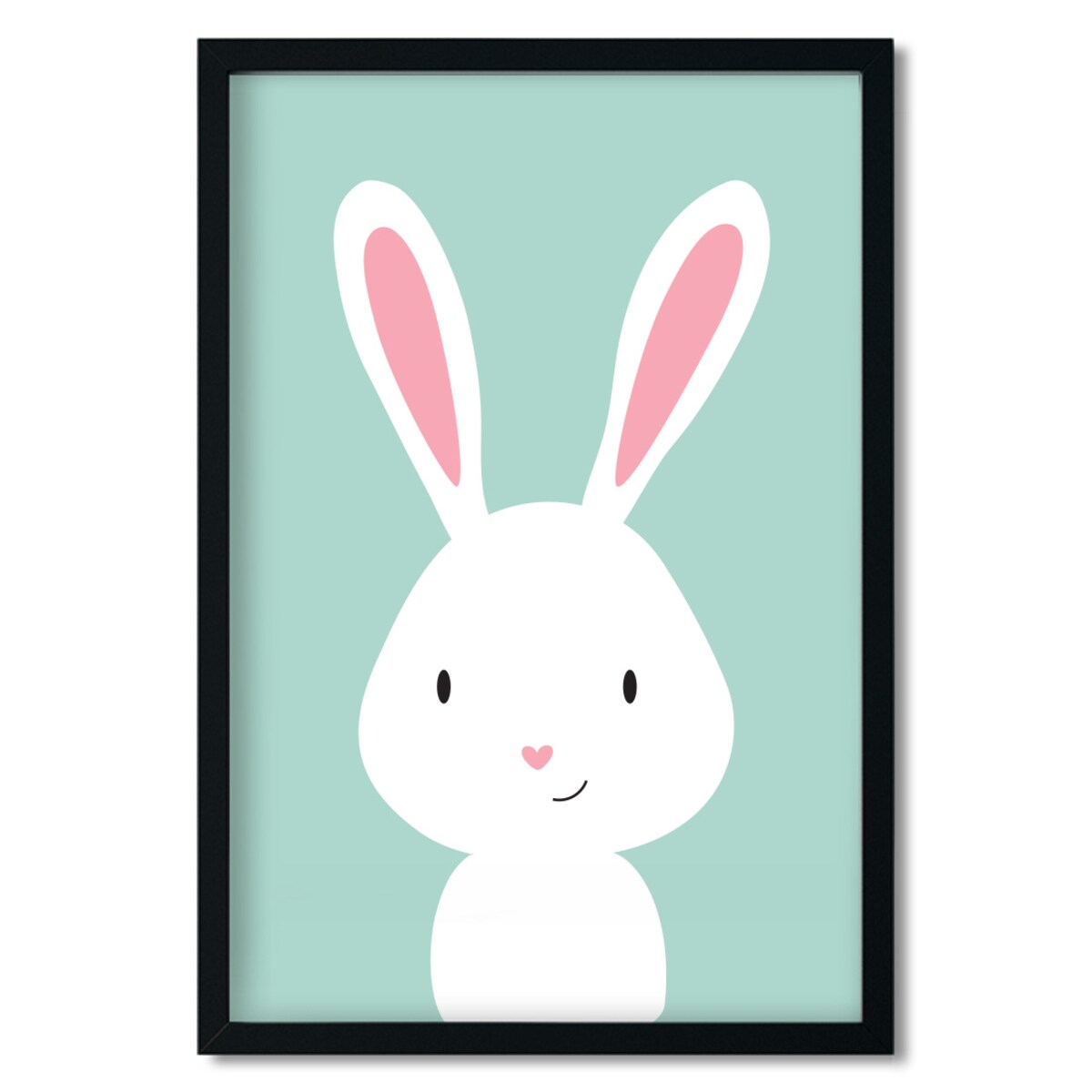 Plakat dla dzieci Królik miętowy 20x30