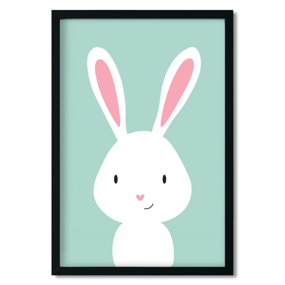 Plakat dla dzieci Królik miętowy 20x30