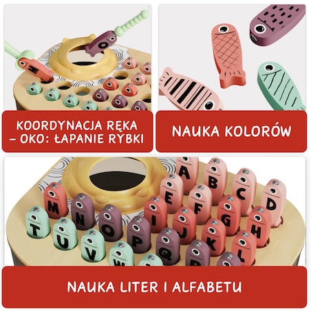 Łowimy rybki ABC gra zręcznościowa na magnes 24 mies.+ Top Bright
