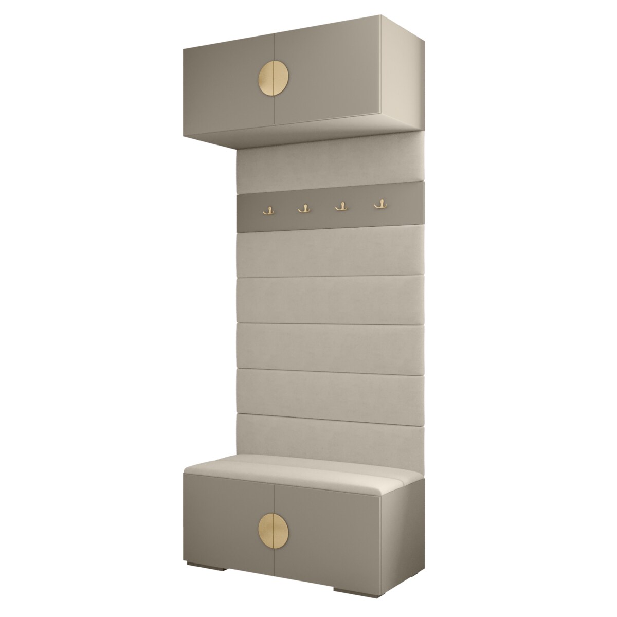 Garderoba do przedpokoju INOVA 4 kaszmir+złoty+manila02