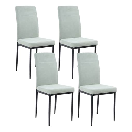 Zestaw 4 krzeseł do jadalni RINER Jasnozielony
