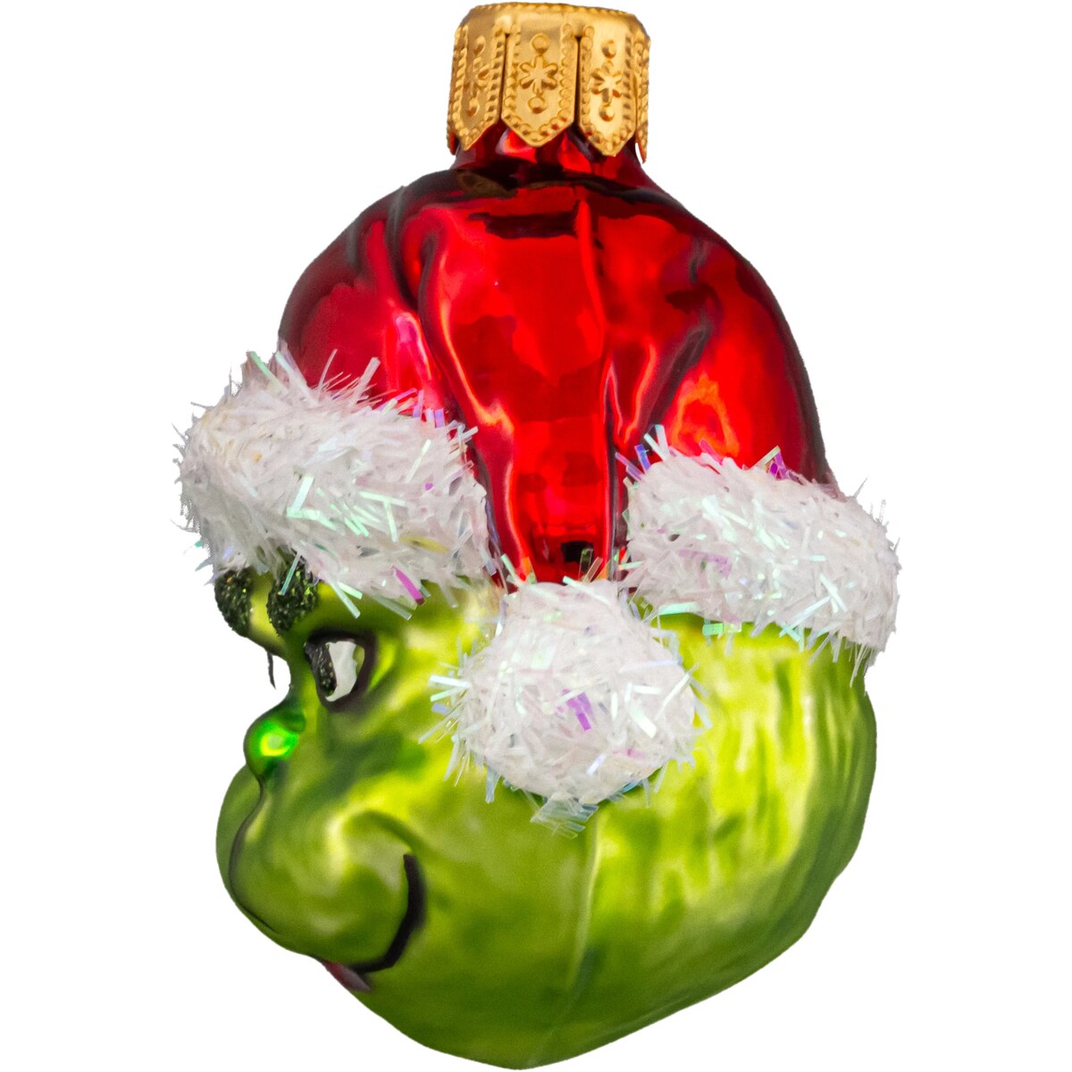 Bombka choinkowa szklana - Mini Grinch w czapce