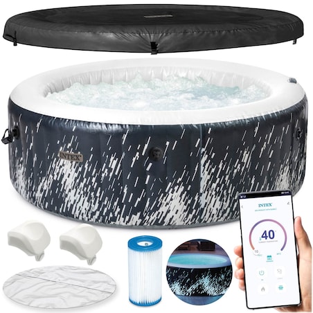 Dmuchane SPA Intex 28494 ogrodowe 4os wanna Hydromasaż LED model 2026