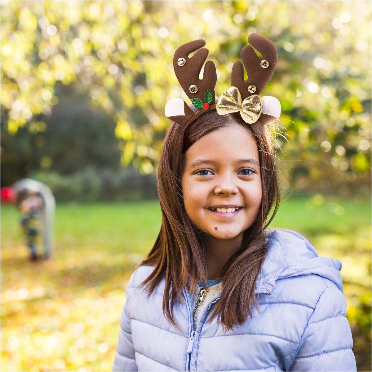 Opaska Na Głowę Rogi Renifera 24X25 Cm Święta Mikołajki Ozdoba Do Włosów Ciemnobrązowe