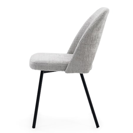 Krzesło tapicerowane MILO jasny szary do salonu jadalni kuchni