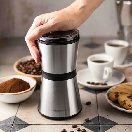 Młynek elektryczny do kawy srebrny KLAUSBERG