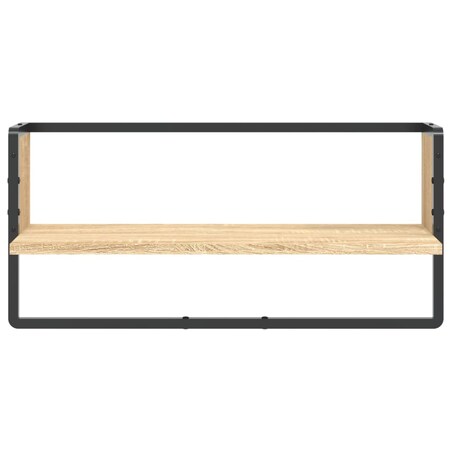 vidaXL Półka ścienna z drążkiem, dąb sonoma, 65x25x30 cm