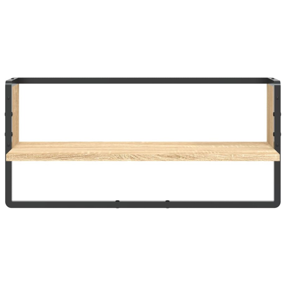 vidaXL Półka ścienna z drążkiem, dąb sonoma, 65x25x30 cm