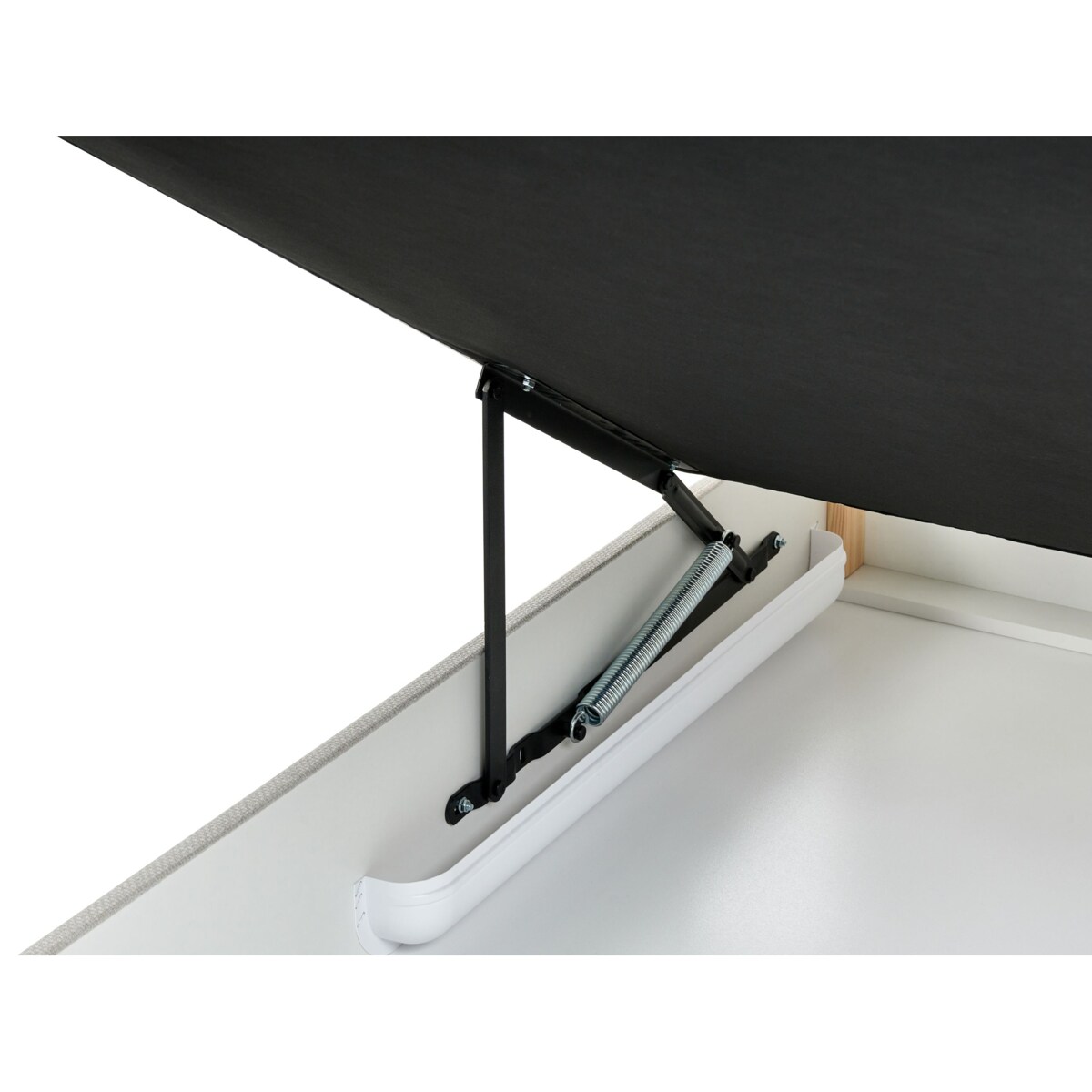 Łóżko kontynentalne z pojemnikiem BARONET 180 x 200 cm Złamana biel