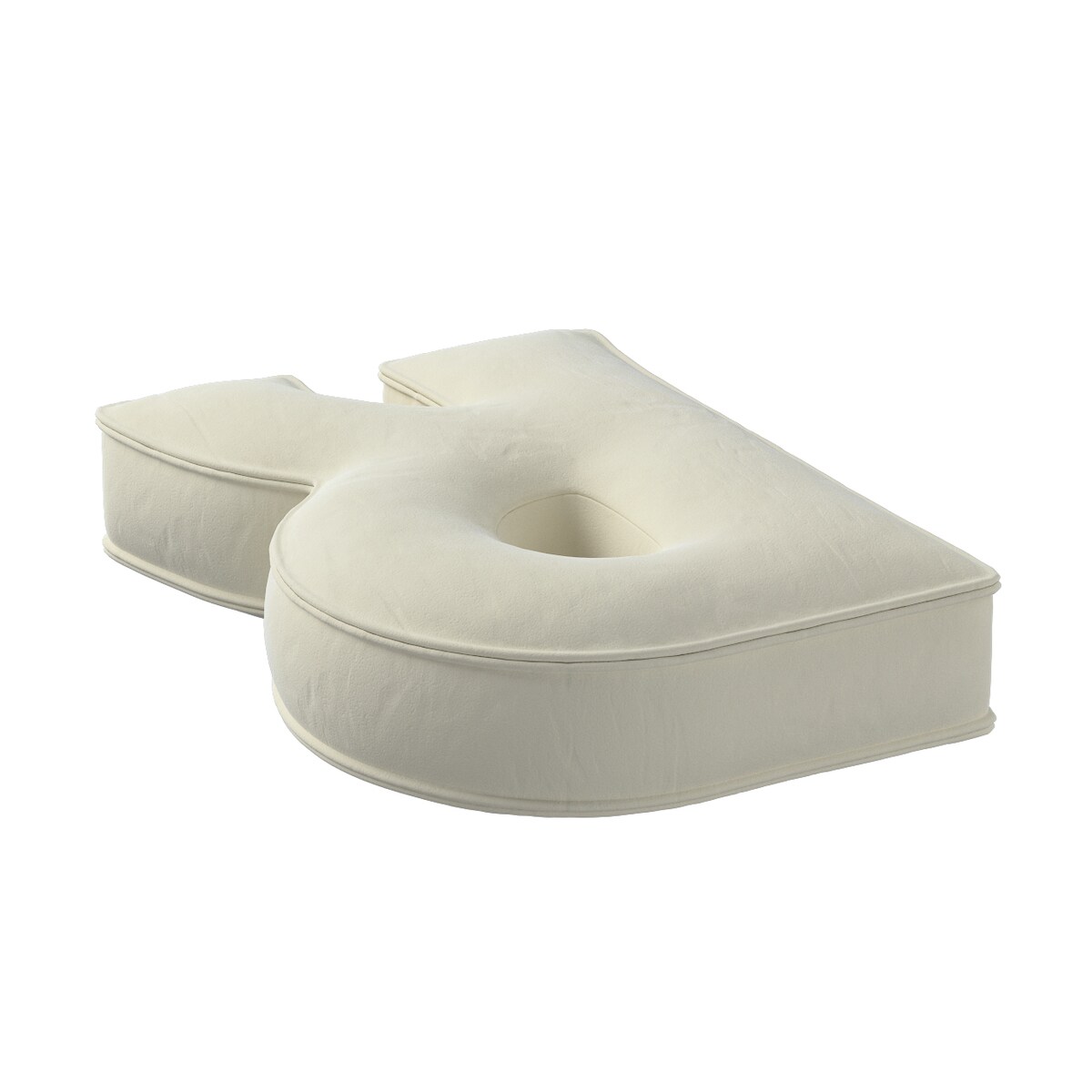 Poduszka literka R, śmietankowa biel, 35x40cm, Posh Velvet